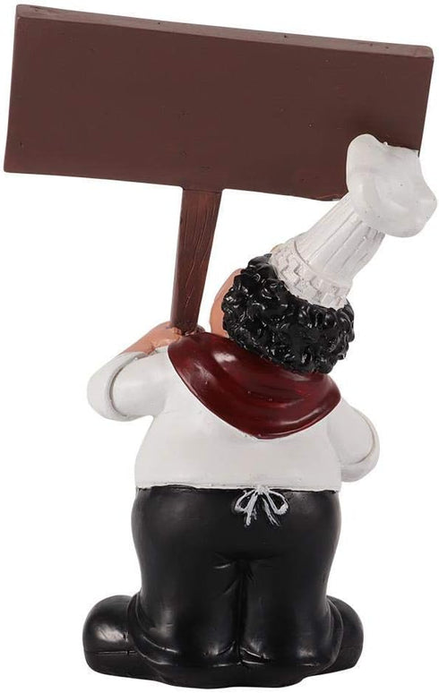AUNMAS French Chef Welcome Board Decorative Figurine, Chef Figures Statue for Home Bar Coffee Shop Decor