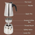 kkhouse Stainless Steel Coffee Pot - Mocha Espresso Latte Percolator Stove Coffee Maker, 100ml Cafetiere Tool