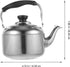 KALLORY 1pc Stainless Steel Teapot, Water Kettle for Stove Top Camping