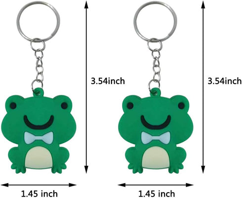 20 Pack Frog Keychains, Decorations for Back to the 80s Party, Themed Party Favors Birthday Gifts