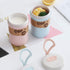 2PCS 300ml 2 LZYMSZ Wheat Straw Soup Cup, Portable Microwaveable Breakfast Cup, Colors Porridge Lunch Box with Spoon