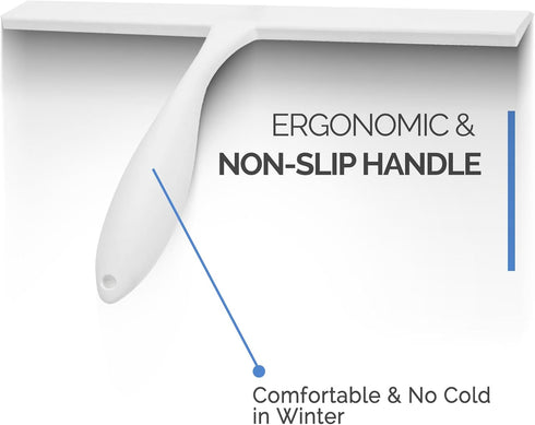 FY&XZH 11-Inch Never Rust Silicone Shower Squeegee for Glass Doors with Hook, Bathroom Cleaner Tool, Household Window