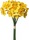 Tinsow 15.8 Inches Artificial Daffodil Flowers, Fake Silk Flower Arrangement for Home Wedding Decor (Yellow, 12)