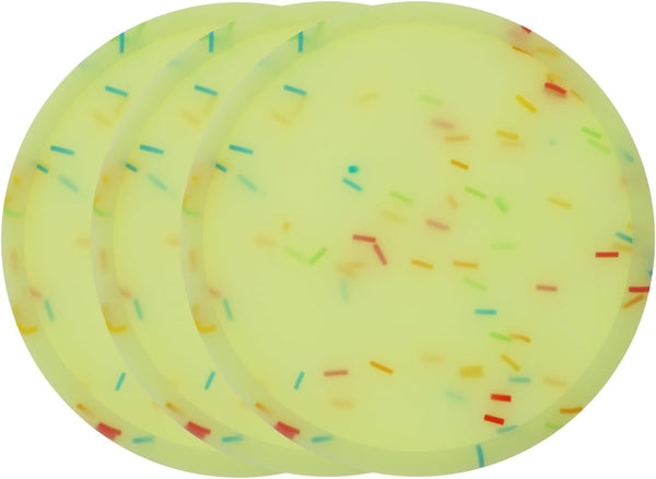 3pcs Silicone Luminous Bar Coaster, Modern Drink Mat for Outdoor Table, Creative Rug for Kitchen Decor