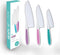 Tovla Jr. Knives for Kids: 3-Piece Kitchen Baking Knife Set in 3 Sizes & Colors, BPA-Free, Serrated Edges