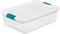 STERILITE Latching Storage Box with See-Through Base, 32-Qt