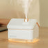 Desktop Humidifier, Snow House Humidifier with 2 Speed Adjustment, Portable Silent USB Plug In Gift with Night Light
