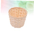 SAFIGLE Bamboo Desk Paper Wastebasket Straw Basket Weaving Organizer, Small Finishing Basket