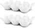 Flexzion Porcelain Egg Crate - 6-Egg Capacity Ceramic Egg Tray, Half Dozen Egg Holder for Fridge, Countertop Display - White Decorative Serving Dish and Storage Organizer, 2 Pack by Flexzion