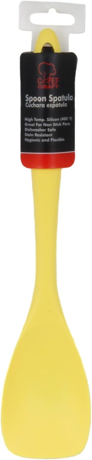 Chef Craft Premium Silicone Spoon Spatula, 11.5 inch, Yellow by Chef Craft