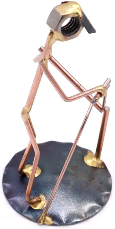 Welder Collectible Handmade Metal Art Figurine, Desk Accessories, Office Décor, Construction Worker Gift