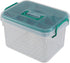 Yesdate 1 Pack Plastic Medicine Storage Kit with Tray, First Aid Storage Box with Handles, Clear Household First Aid
