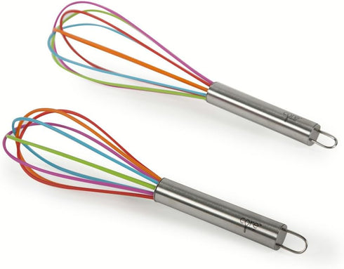Core Kitchen 2 Piece Whisk Set, Rainbow