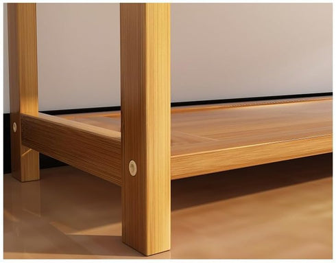 YABEY 6 (26.77 9.84 35.43)"(L Tiers Natural Bamboo Shoe Rack x x x W x H)