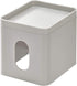 iDesign Cade Collection Facial Tissue Box Cover for Bathroom and Vanity Countertops, Matte Gray, 6.1" x 5.15" x 5.4"