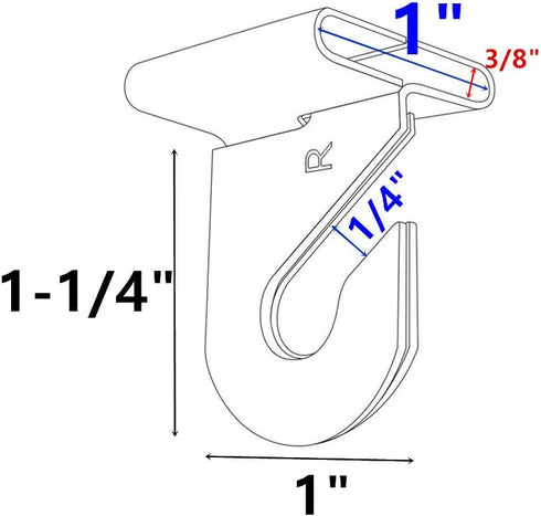 Cutelec 6 Sets Ceiling Hook Clips, White Metal T-Bar Track Clip Hanger for Home Hanging Plants Decorations