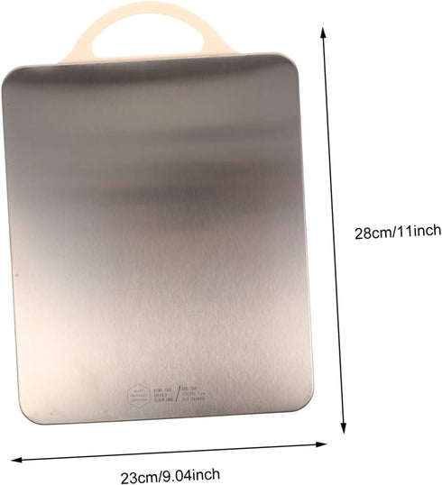 Large Double Sided Cutting Board, Glass Cutting Board, Kitchen Chopping Board, Non-slip Stainless Steel, Child Safe