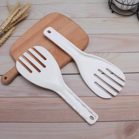 White Jumbo Large Plastic Rice Paddle Spatula, 10.63" Long, Serving Spoon for Rice and Potato