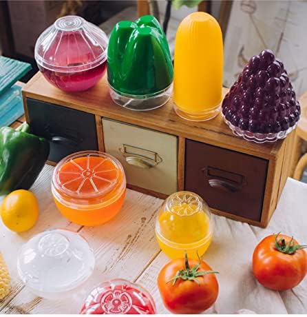 Orange Storage Containers, Reusable Grapefruit Keeper for Refrigerator, Individual Orange Saver