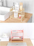 UnnFiko 2-Layers Table Shelf Organizer, Adjustable Plastic Storage Rack Shelf for Desk Stand Table Storage (Green)