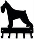 Miniature Schnauzer Key Holder for Wall, Small 6 inch Wide with 5 Hooks, Made in USA