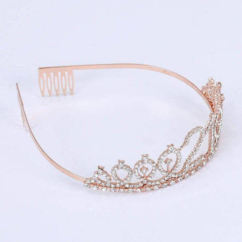 Finally 21 Rose Gold Sash and Crystal Tiara Set for 21st Birthday Party Decorations