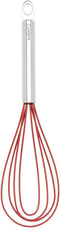 Cuisipro Silicone Flat Whisk, 10-Inch, Red