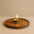 CRAFTYKART Set 11 inches, 11 inches Round Wood Serving Trays Rustic Nesting Trays Stackable Platters for Serving Cakes