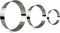 3 Tier Round Multilayer Anniversary Birthday Cake Baking Pans, Stainless Steel 3 Big Sizes Rings Set of 3