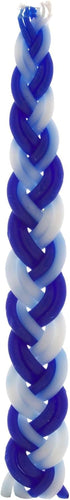 Set of 3 Blue and White Braided Havdalah Wax Candle