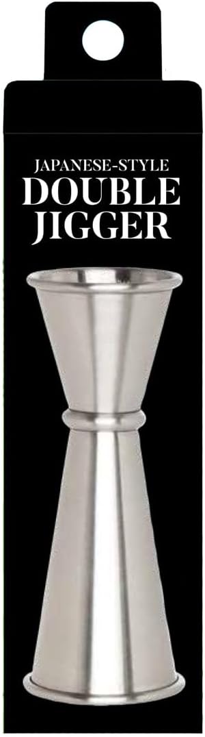 HIC Kitchen Bar Japanese-Style Double Cocktail Jigger - 18/8 Stainless Steel, 4.75-Inches, 0.5-Ounce to 2-Ounce