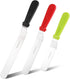 3 Metal Cake Offset Spatulas, 6, 8 & 10 Inch Frosting Angled Icing Spatula for Decorating