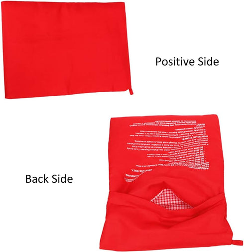 VASANA 4PCS 4 Reusable Express Microwave Potato Bag Saving Time Baking Fabric Pouch Bag for Any Type of Potatoes Bake
