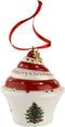 Spode Christmas Tree Ornament Cupcake, Long-Lasting Holiday Decoration for Christmas Tree & Seasonal Display
