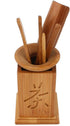 Bamboo Gongfu Set of 6, Chinese Ceremony Accessories with Bucket, Spoon, Scoop, Clip, Tea Gift Set
