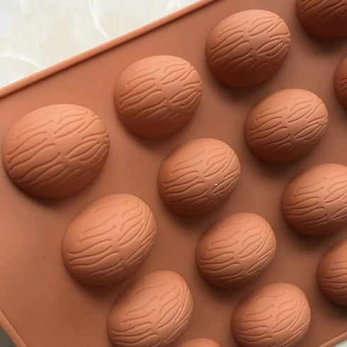MoldFun 20 Gummy Cavity Walnut Silicone Chocolate Candy Mold Nuts Cookie Baking Pan Fat Bomb Mold Household DIY Cake