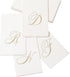 Pack 24 Caspari White Pearl Paper Linen Guest Towels, Monogram Initial W