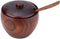 Solid Wood Jar Seasoning Pot with Spoon and Lid for Kitchen Storage Organizer