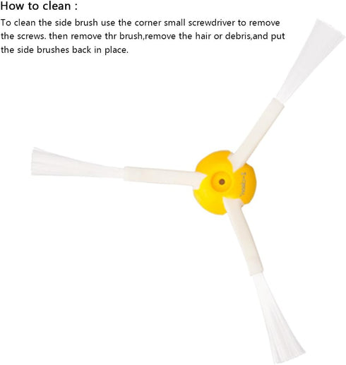 I clean Replacement Brush for iRobot Roomba 960, 980, 985, 860, 870, 655 Pet, 8 Pieces Vacuum Cleaner Spinning Brush