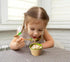 Dessert Bowls, 4 Pack Ice Cream Bowl Spoon Set, Durable Plastic Frozen Yogurt Cups with Spoons, Lovely Dessert Bowl for