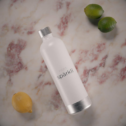 Stainless Steel Carbonation Bottle and Water Bottle, White