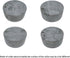 Kerixi Marble Salt Cellar and Storage Box with Two Compartments Salt Box with Swivel Lid for Storing Spice (Gray white)