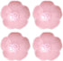 FUYU 4pcs Sakura Shaped Ceramics Seasoning Dishes, Spice Dishes, Salad Soy Sushi Wasabi Dipping Bowls