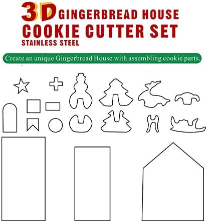 8 Pieces 3D Christmas Snowman Cookie Cutters, Stainless Steel Cartoon Biscuit Cutters for Holiday Baking