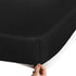 Cot Sheets 30" x 80", Fitted Mattress Sheet for Narrow Twin, Camping Cot, Super Soft Microfiber, Black