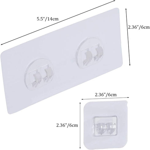8 LAIGOO Pcs Shower Caddy Replacement Adhesive Stickers, No Drilling Wall Hooks Adhesive Strips Hooks for Bathroom