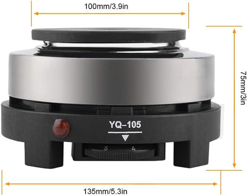 Jerliflyer 110V Mini Electric Stove, Portable 500W Multifunctional Stove for Kitchen, Dormitory, Camping, Hot Pot