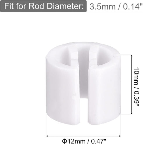MECCANIXITY Clothes Hanger Markers Blank Tags Fit 3.5mm Rod for Garment Color Coding White, Pack of 150 by MECCANIXITY