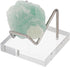 FINGERINSPIRE Acrylic Stone Display Stand - 2x2x1.6inch Square Base with Platinum Iron Arm for Gemstones