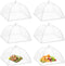 Onarway 6 Pack Food Covers - 17 Inch Pop-Up Encrypted Mesh Plate Serving Tents, Fine Net Screen Umbrella for Outdoors,